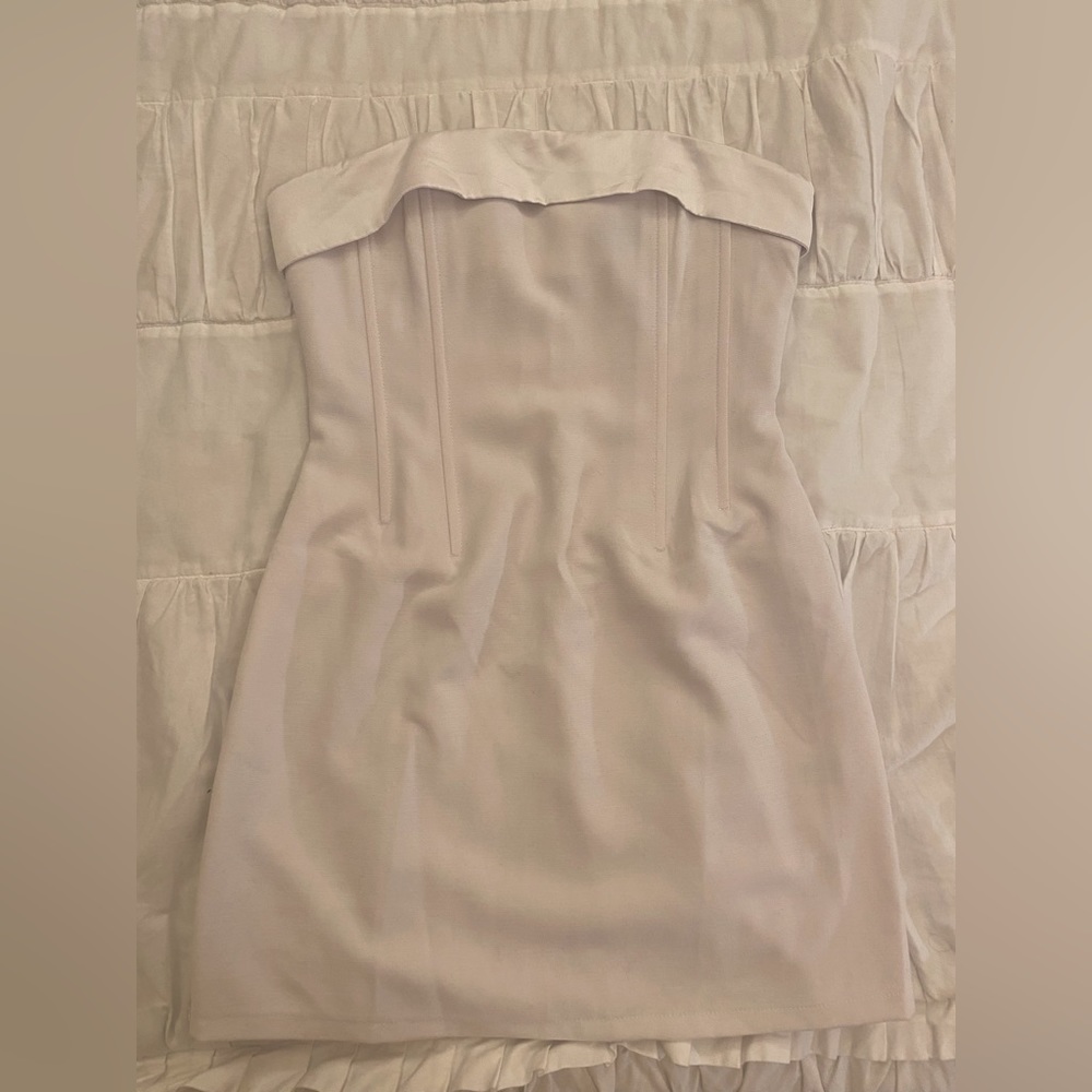 White Fox boutique white corset dress